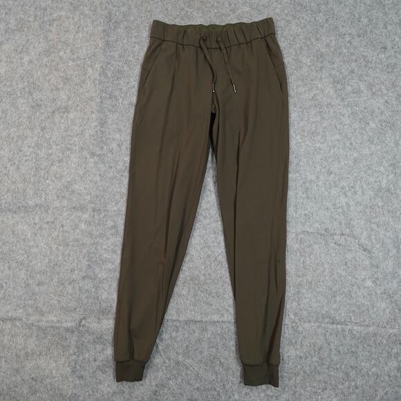 Lululemon Pants Womens 4 On The Fly Jogger 25" Luxtreme Olive Athleisure Casual - Picture 1 of 8